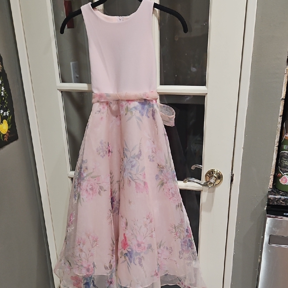 Rare Editions Pink A-Line Sundress for Girls Size 7+